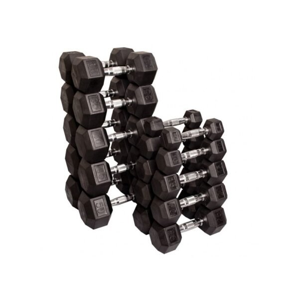 SET DE MANCUERNAS HEXAGONALES (5 lbs - 50 lbs)