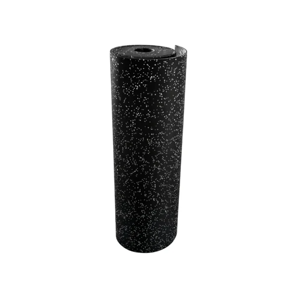 ROLLO DE CAUCHO COLOR NEGRO CON PUNTOS BLANCOS