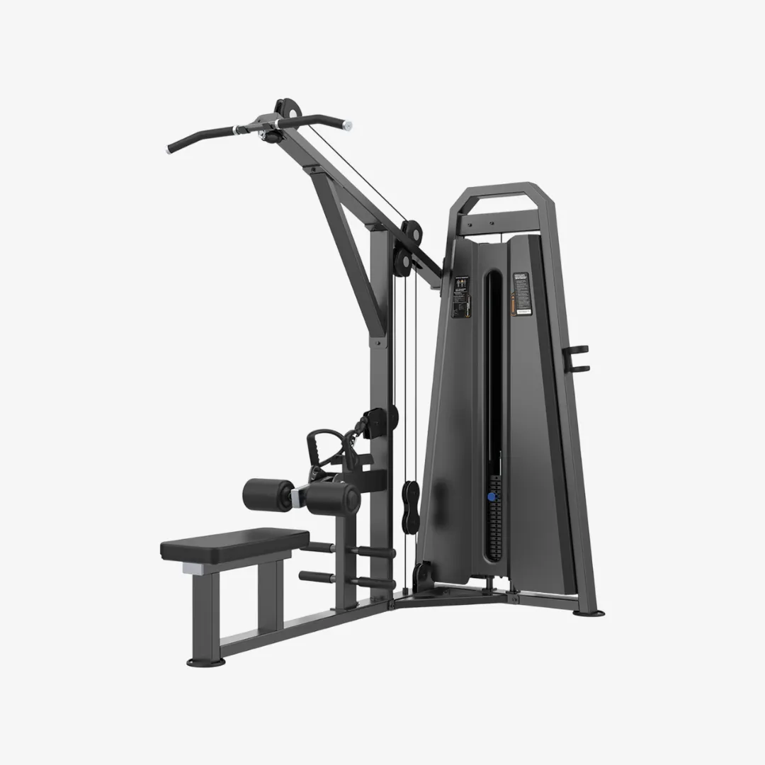 Equipo jalón de espalda y remo con peso integrado