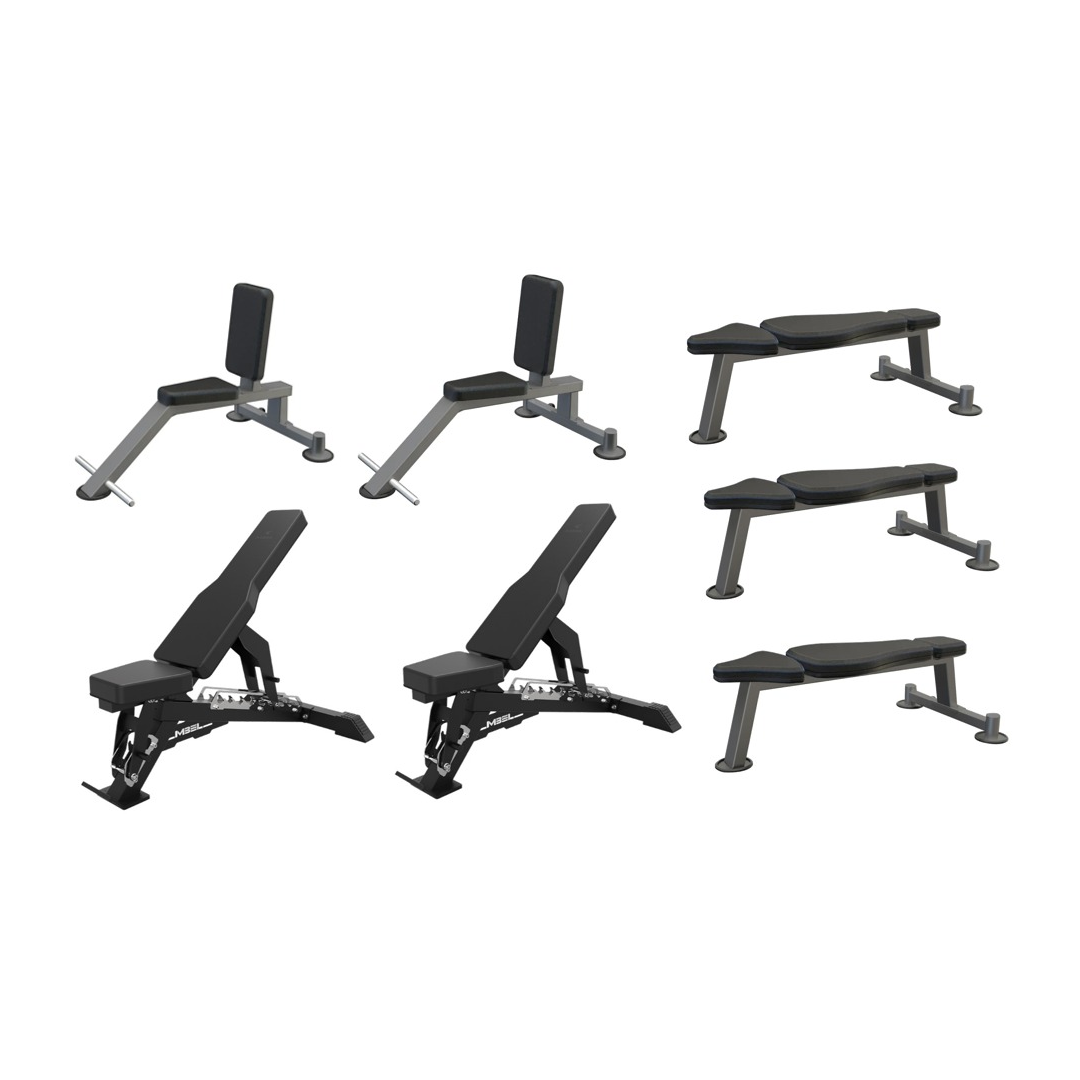 Paquete de 5 Bancas para Gimnasio