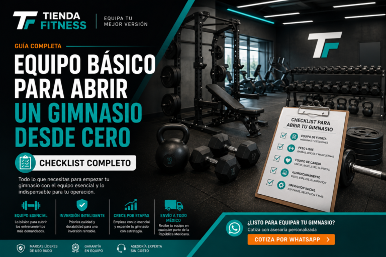 Equipo básico para abrir un gimnasio desde cero: checklist completo