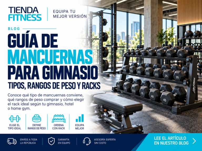 Guía de mancuernas para gimnasio: tipos, rangos de peso y racks