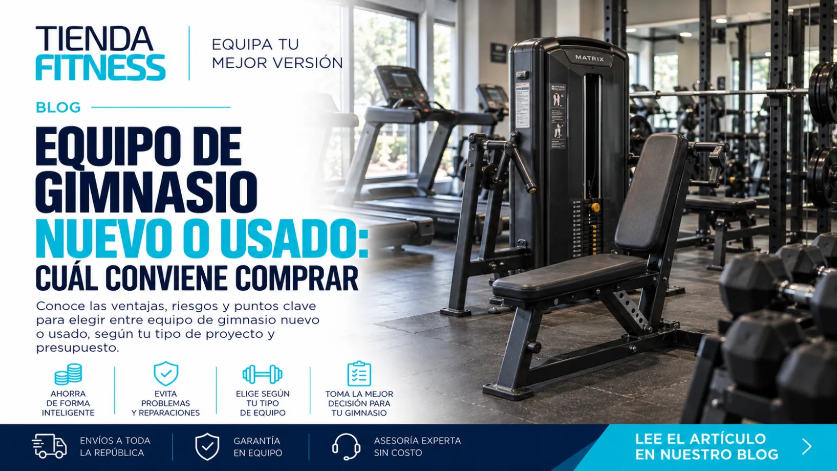 Equipo de gimnasio nuevo o usado: cuál conviene comprar